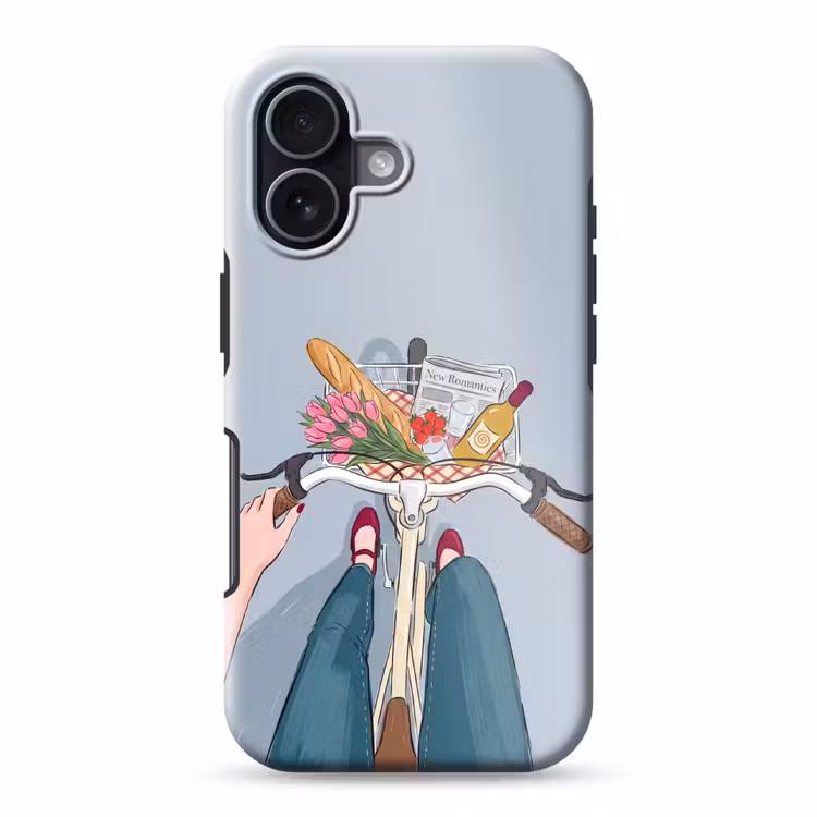 Fiets - Picknick - Zomer - Illustratie Toughcase MagSafe Apple iPhone 17 klein -3d