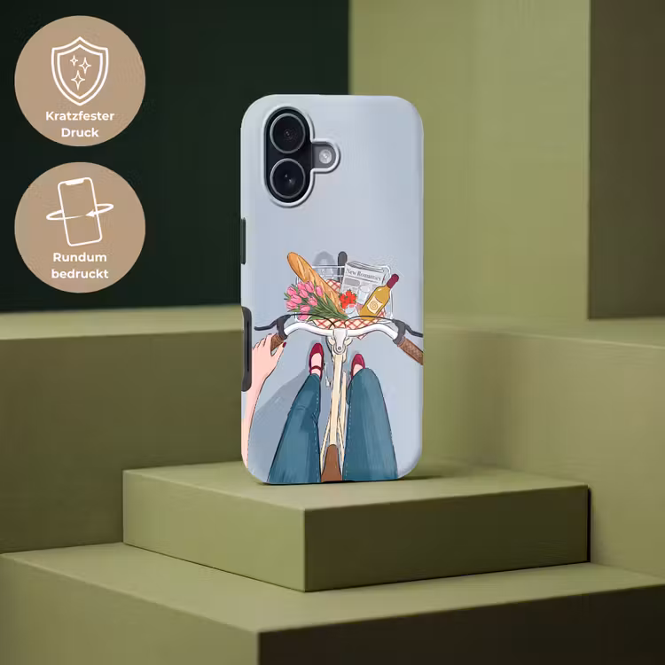 Fiets - Picknick - Zomer - Illustratie Toughcase MagSafe Apple iPhone 17 klein -USP_PrintM_DE