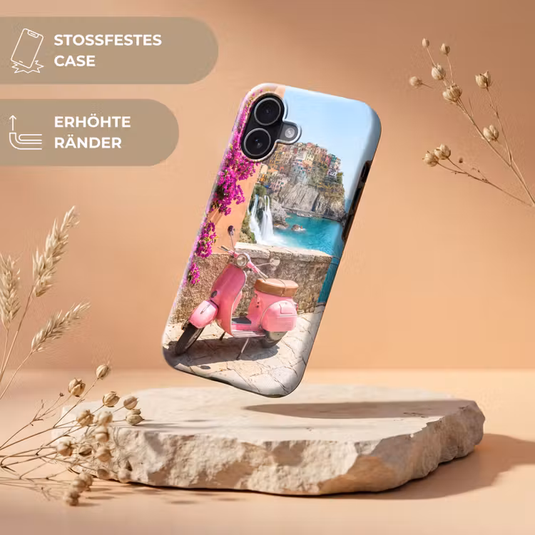 Voertuig - Roze - Kust - Zomer - Reizen Toughcase MagSafe Apple iPhone 17 klein -USP_RandenV_DE