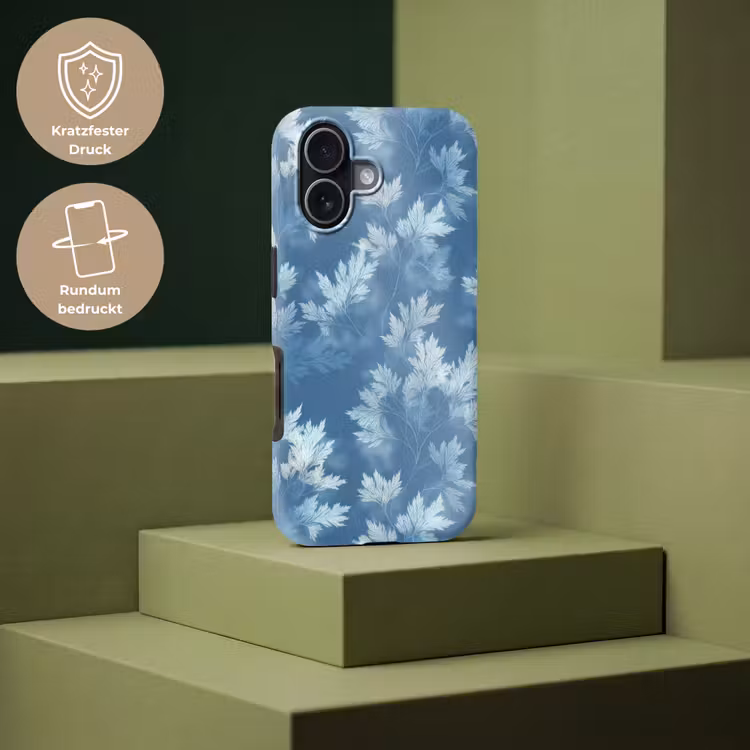 Varen - Botanisch - Patroon - Grijsblauw Toughcase MagSafe Apple iPhone 17 klein 1017 -USP_PrintM_DE