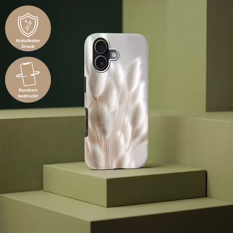 Pluimen - Beige - Minimalistisch Toughcase MagSafe Apple iPhone 17 klein -USP_PrintM_DE