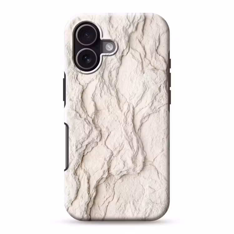 Rots - Structuur - Natuur - Beige - Abstract Toughcase MagSafe Apple iPhone 17 klein -3d