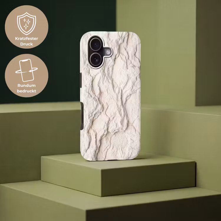 Rots - Structuur - Natuur - Beige - Abstract Toughcase MagSafe Apple iPhone 17 klein -USP_PrintM_DE