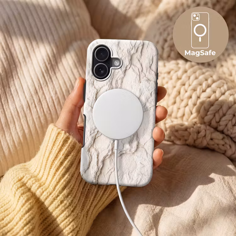 Rots - Structuur - Natuur - Beige - Abstract Toughcase MagSafe Apple iPhone 17 klein -USP_MagsafeV