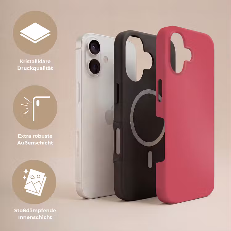 Bold - Berry - Rood Toughcase MagSafe Apple iPhone 17 klein 1017 -USP_Lagen_DE
