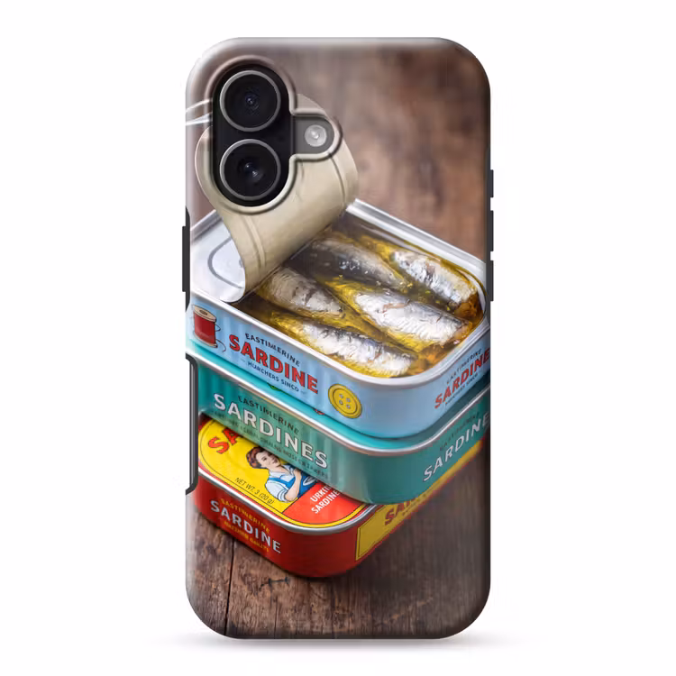 Handyhülle Toughcase - Fisch – Dosen – Küche - Vis - Blikjes - Keuken Toughcase MagSafe Apple iPhone 17 klein