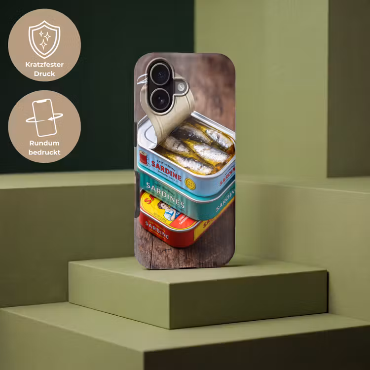 Handyhülle Toughcase - Fisch – Dosen – Küche - Vis - Blikjes - Keuken Toughcase MagSafe Apple iPhone 17 klein