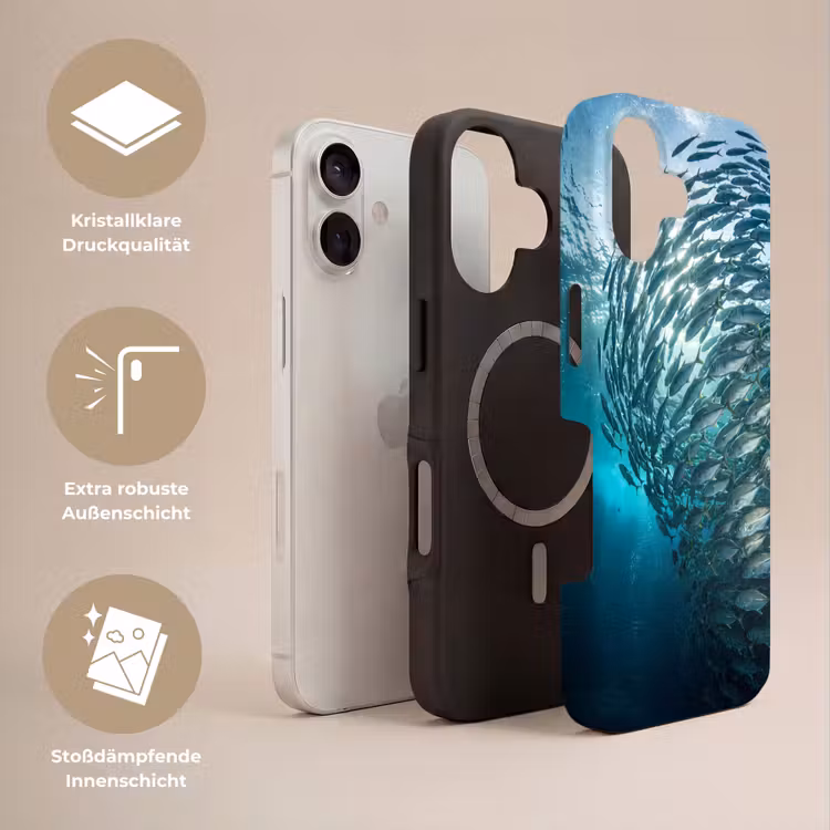 Vis - School - Oceaan - Natuur - Blauw Toughcase MagSafe Apple iPhone 17 klein -USP_Lagen_DE