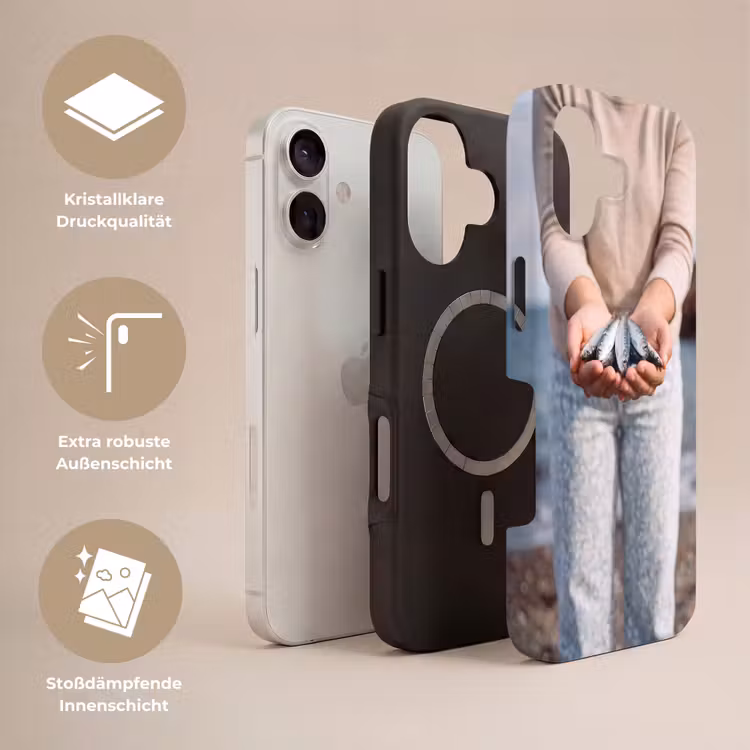Handyhülle Toughcase - Fisch – Hände – Natur - Vis - Handen - Natuur Toughcase MagSafe Apple iPhone 17 klein