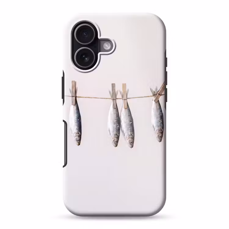 Handyhülle Toughcase - Fisch – Hängend – Essen - Vis - Hangend - Eten Toughcase MagSafe Apple iPhone 17 klein