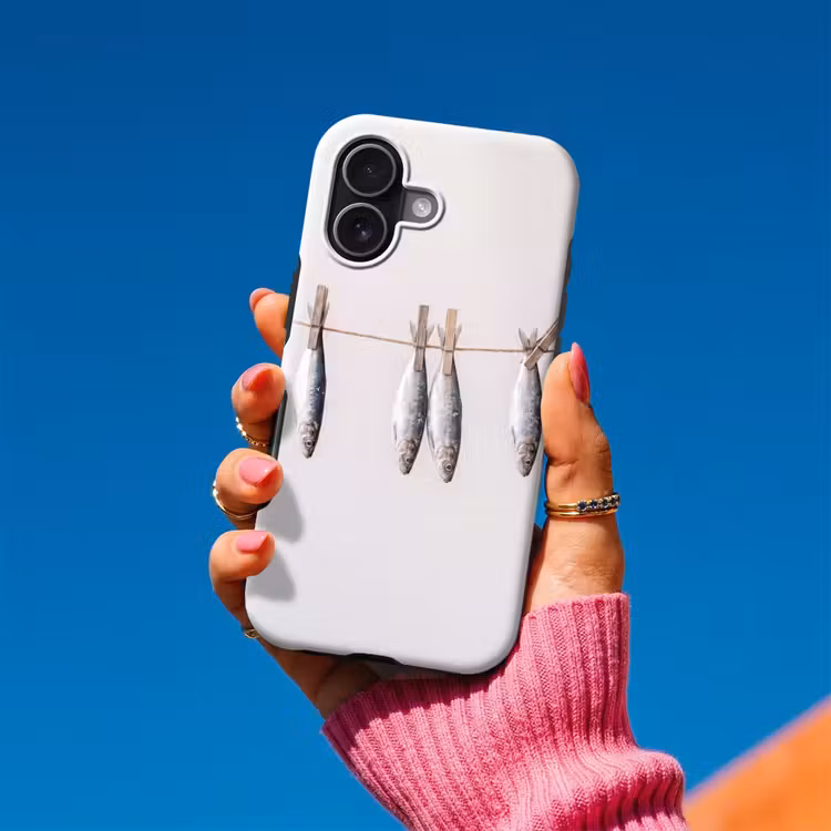 Handyhülle Toughcase - Fisch – Hängend – Essen - Vis - Hangend - Eten Toughcase MagSafe Apple iPhone 17 klein