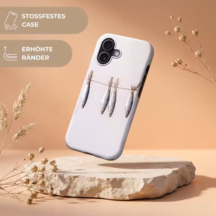 Handyhülle Toughcase - Fisch – Hängend – Essen - Vis - Hangend - Eten Toughcase MagSafe Apple iPhone 17 klein