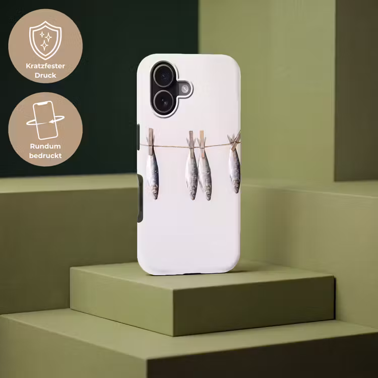 Handyhülle Toughcase - Fisch – Hängend – Essen - Vis - Hangend - Eten Toughcase MagSafe Apple iPhone 17 klein