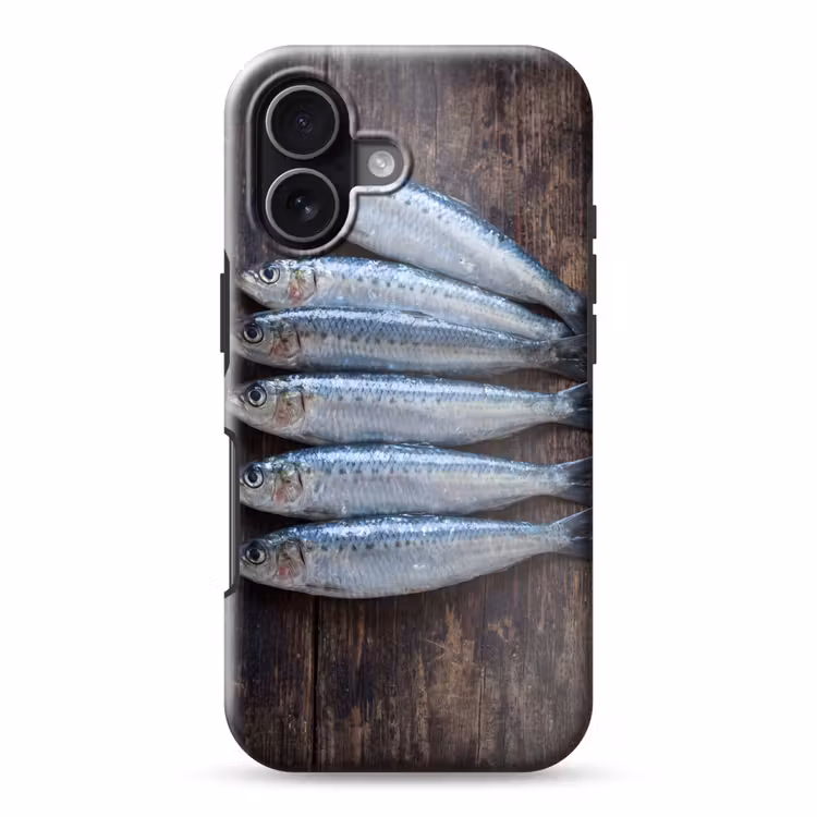 Handyhülle Toughcase - Fisch – Holz – Essen - Vis - Hout - Eten Toughcase MagSafe Apple iPhone 17 klein