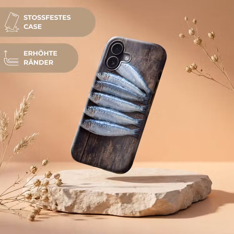 Handyhülle Toughcase - Fisch – Holz – Essen - Vis - Hout - Eten Toughcase MagSafe Apple iPhone 17 klein