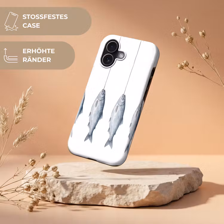 Vissen - Illustratie - Delfts - Blauw Toughcase MagSafe Apple iPhone 17 klein -USP_RandenV_DE
