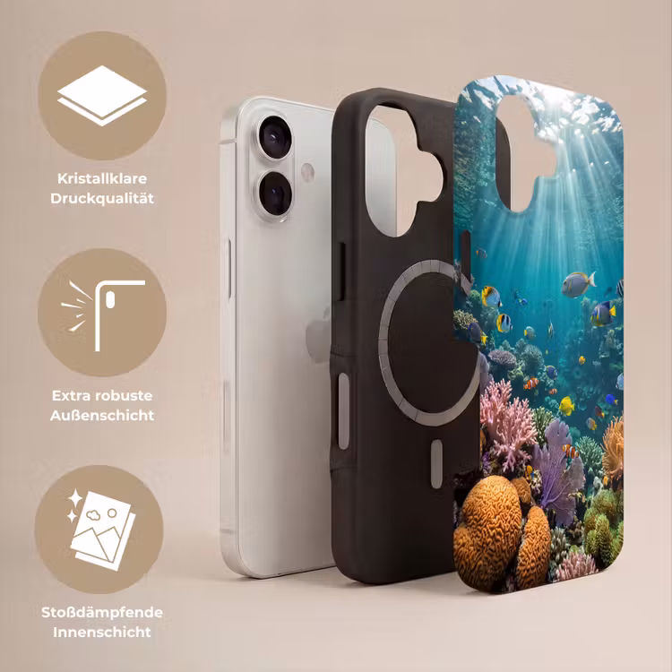 Vis - Koraal - Oceaan - Natuur - Kleurrijk Toughcase MagSafe Apple iPhone 17 klein -USP_Lagen_DE