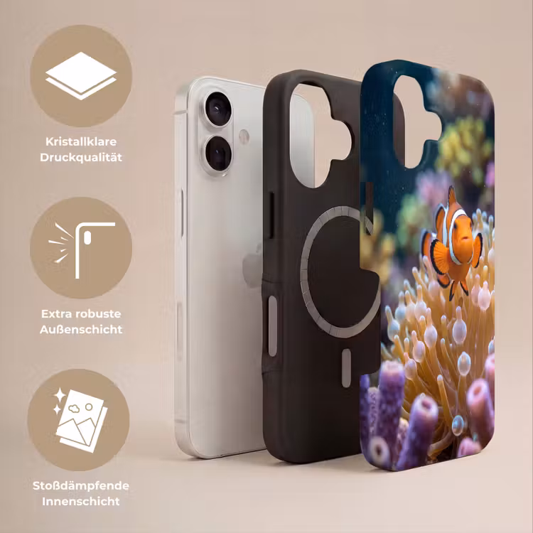 Vis - Koraal - Onderwater - Oranje - Dieren Toughcase MagSafe Apple iPhone 17 klein -USP_Lagen_DE