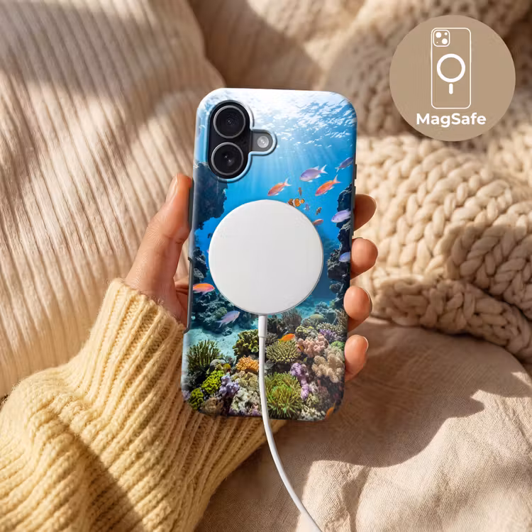 Vis - Koraalrif - Onderwater - Levendig - Blauw Toughcase MagSafe Apple iPhone 17 klein -USP_MagsafeV