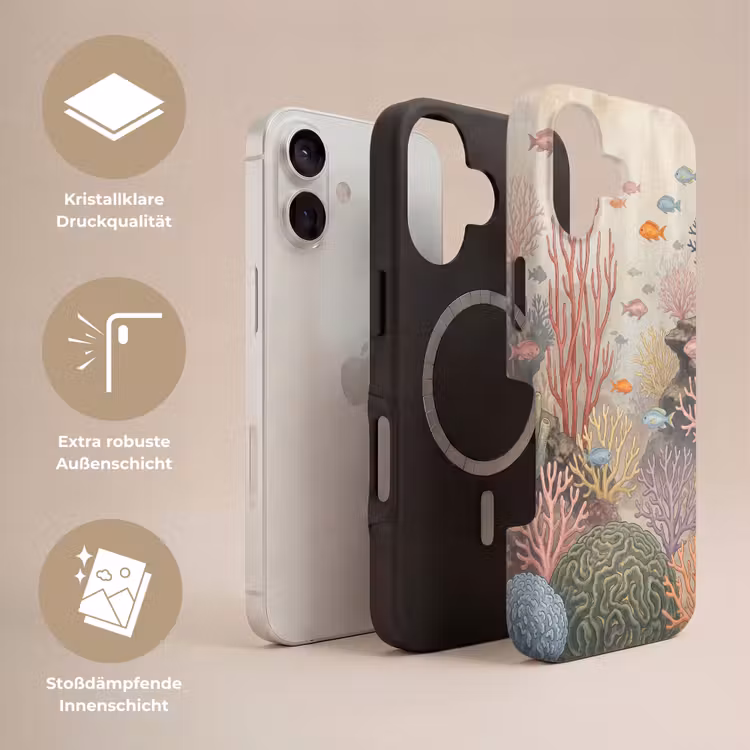 Vis - Koraalrif - Onderwaterwereld - Illustratie Toughcase MagSafe Apple iPhone 17 klein -USP_Lagen_DE