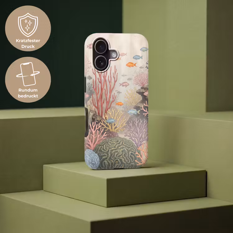 Vis - Koraalrif - Onderwaterwereld - Illustratie Toughcase MagSafe Apple iPhone 17 klein -USP_PrintM_DE