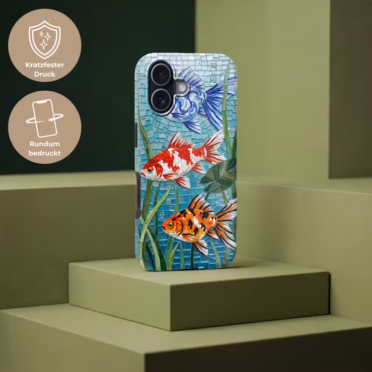 Vis - Mozaïek - Onderwater - Kleurrijk - Dieren Toughcase MagSafe Apple iPhone 17 klein -USP_PrintM_DE