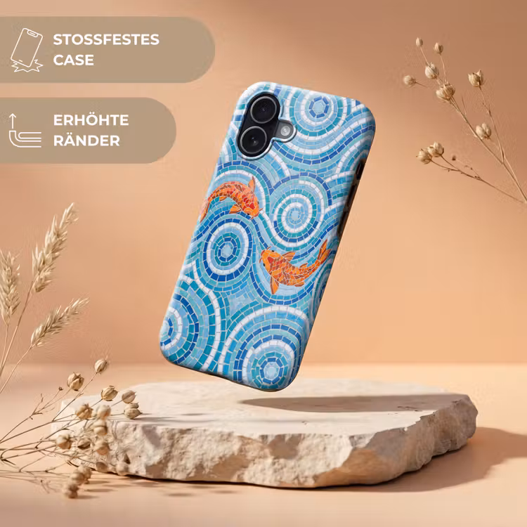 Vis - Mozaïek - Water - Decoratief - Blauw Toughcase MagSafe Apple iPhone 17 klein -USP_RandenV_DE