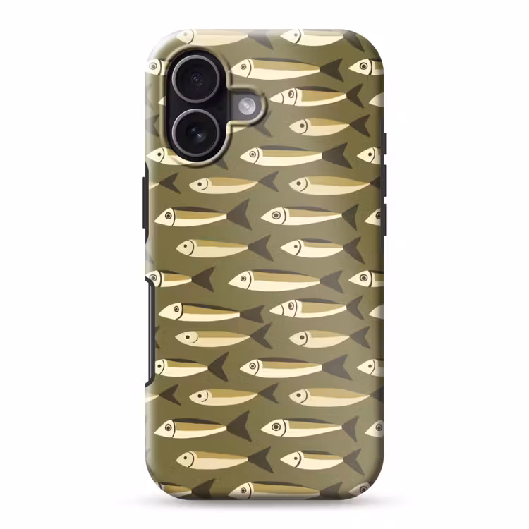 Vis - Patroon - Groen Toughcase MagSafe Apple iPhone 17 klein 1017 -3d