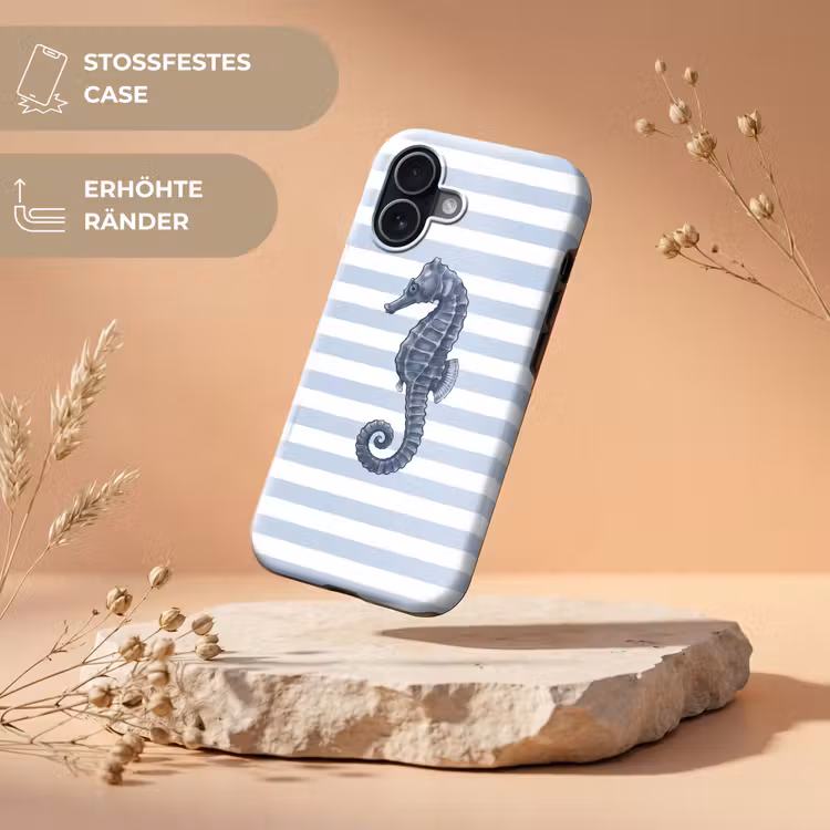 Vis - Oceaan - Illustratie - Blauw - Strepen Toughcase MagSafe Apple iPhone 17 klein -USP_RandenV_DE