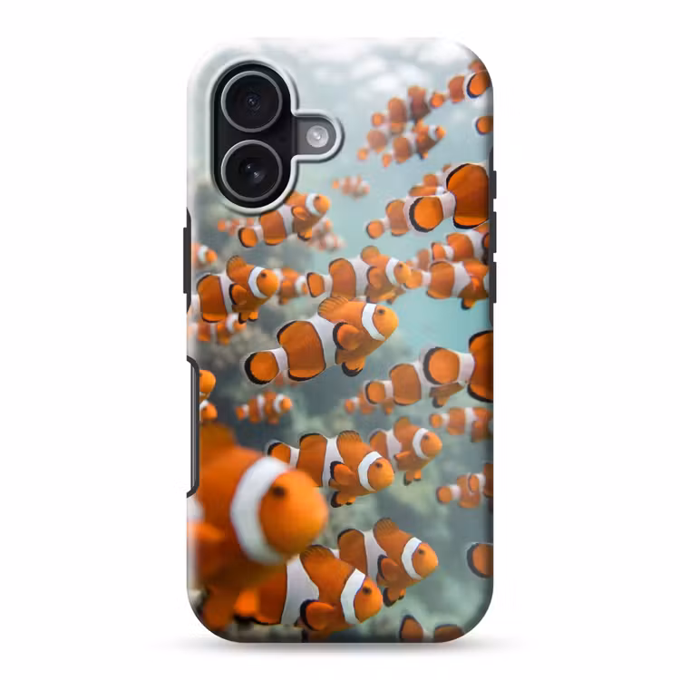 Vis - School - Onderwater - Dieren - Oranje Toughcase MagSafe Apple iPhone 17 klein -3d