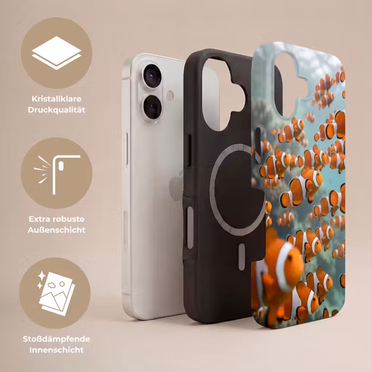 Vis - School - Onderwater - Dieren - Oranje Toughcase MagSafe Apple iPhone 17 klein -USP_Lagen_DE
