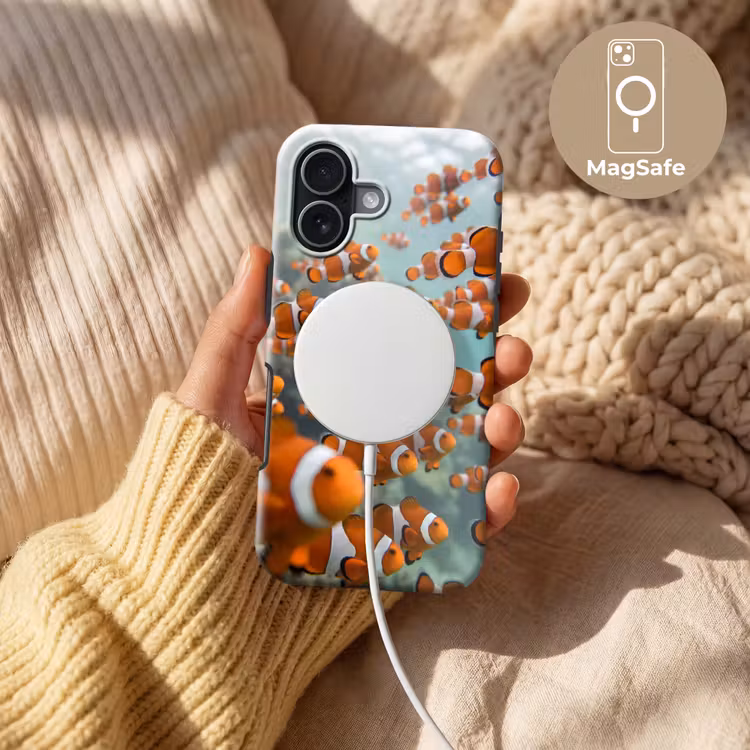 Vis - School - Onderwater - Dieren - Oranje Toughcase MagSafe Apple iPhone 17 klein -USP_MagsafeV
