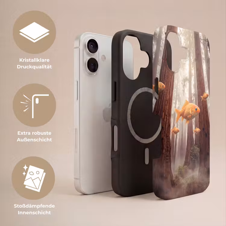 Handyhülle Toughcase - Fisch – Wald – Fantasie - Vis - Bos - Fantasie Toughcase MagSafe Apple iPhone 17 klein