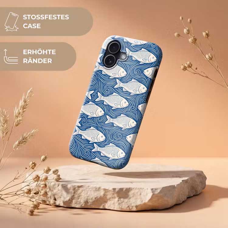Vis - Water - Patroon - Grafisch - Blauw Toughcase MagSafe Apple iPhone 17 klein -USP_RandenV_DE