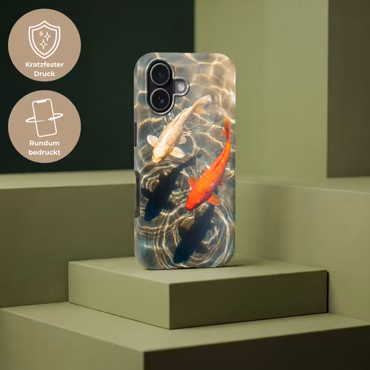 Vis - Water - Dieren - Oranje - Goud Toughcase MagSafe Apple iPhone 17 klein -USP_PrintM_DE