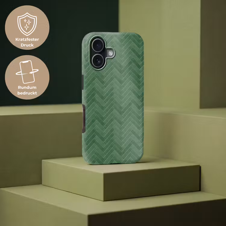 Visgraat - Wandtegel - Bosgroen Toughcase MagSafe Apple iPhone 17 klein 1017 -USP_PrintM_DE