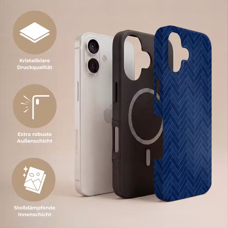 Visgraat - Wandtegel - Donkerblauw - Navy Blue Toughcase MagSafe Apple iPhone 17 klein 1017 -USP_Lagen_DE