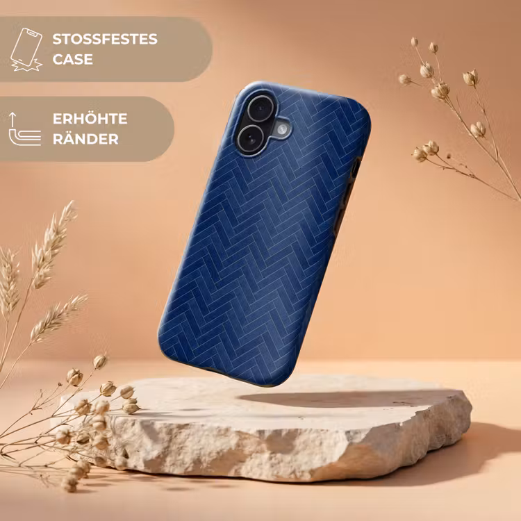 Visgraat - Wandtegel - Donkerblauw - Navy Blue Toughcase MagSafe Apple iPhone 17 klein 1017 -USP_RandenV_DE