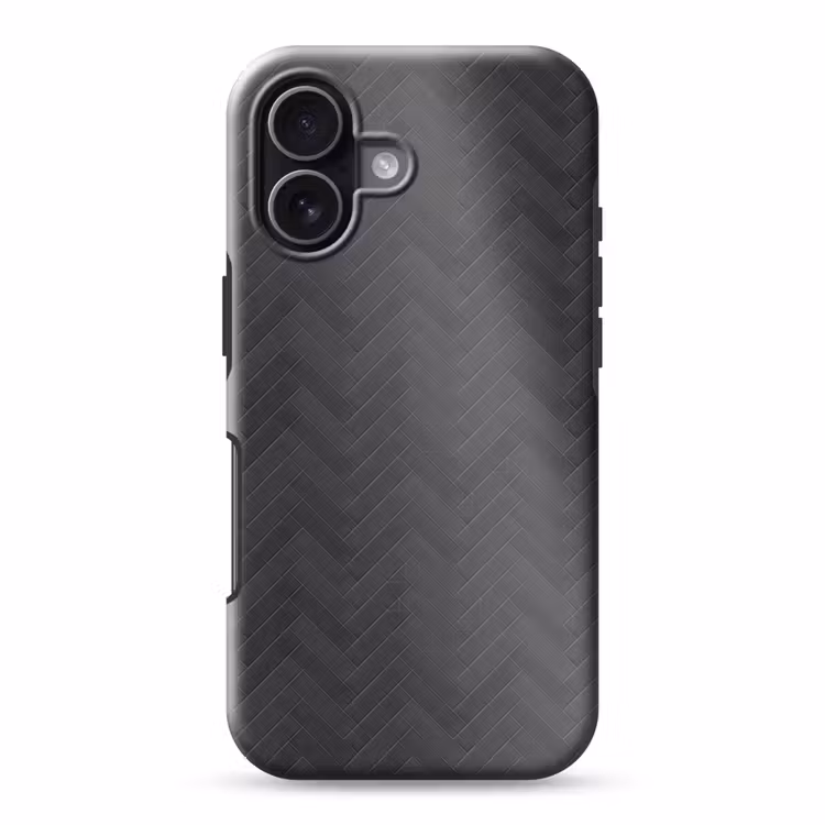 Visgraat - Wandtegel - Donkergrijs Toughcase MagSafe Apple iPhone 17 klein 1017 -3d
