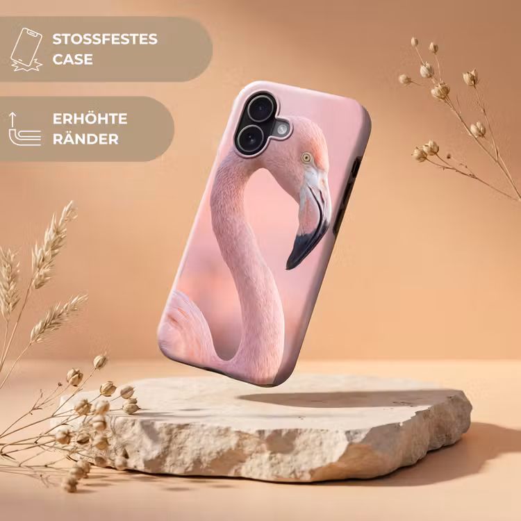 Flamingo - Portret - Roze Toughcase MagSafe Apple iPhone 17 klein -USP_RandenV_DE