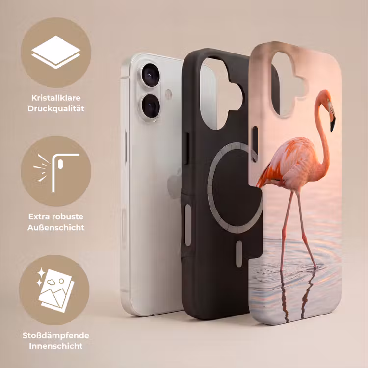 Flamingo - Water - Roze Toughcase MagSafe Apple iPhone 17 klein -USP_Lagen_DE