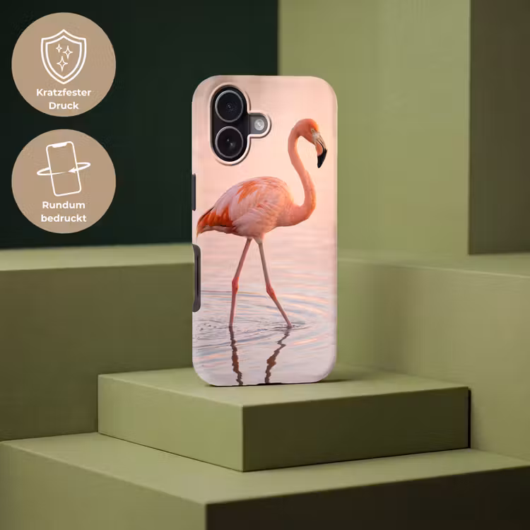Flamingo - Water - Roze Toughcase MagSafe Apple iPhone 17 klein -USP_PrintM_DE