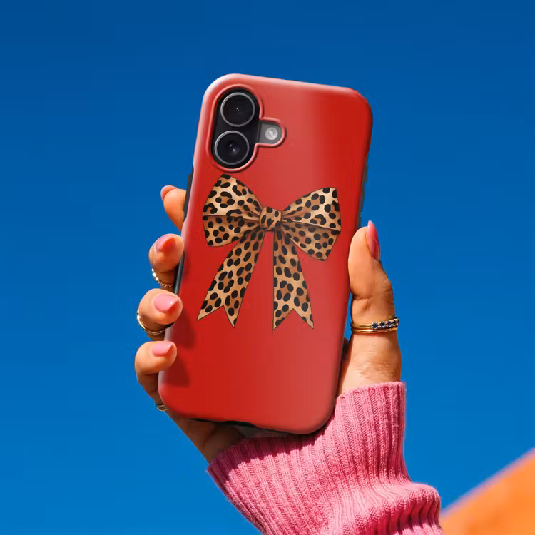 Strik - Sierlijk - Panter - Rood Toughcase MagSafe Apple iPhone 17 klein -Sfeer1V