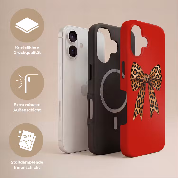 Strik - Sierlijk - Panter - Rood Toughcase MagSafe Apple iPhone 17 klein -USP_Lagen_DE