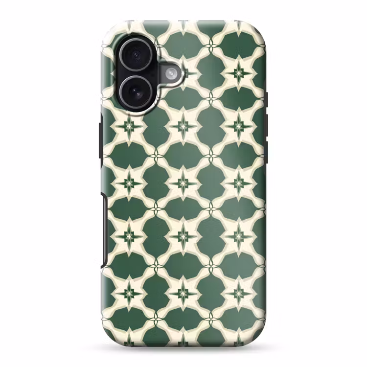 Tegel - Klassiek - Groen Toughcase MagSafe Apple iPhone 17 klein 1017 -3d