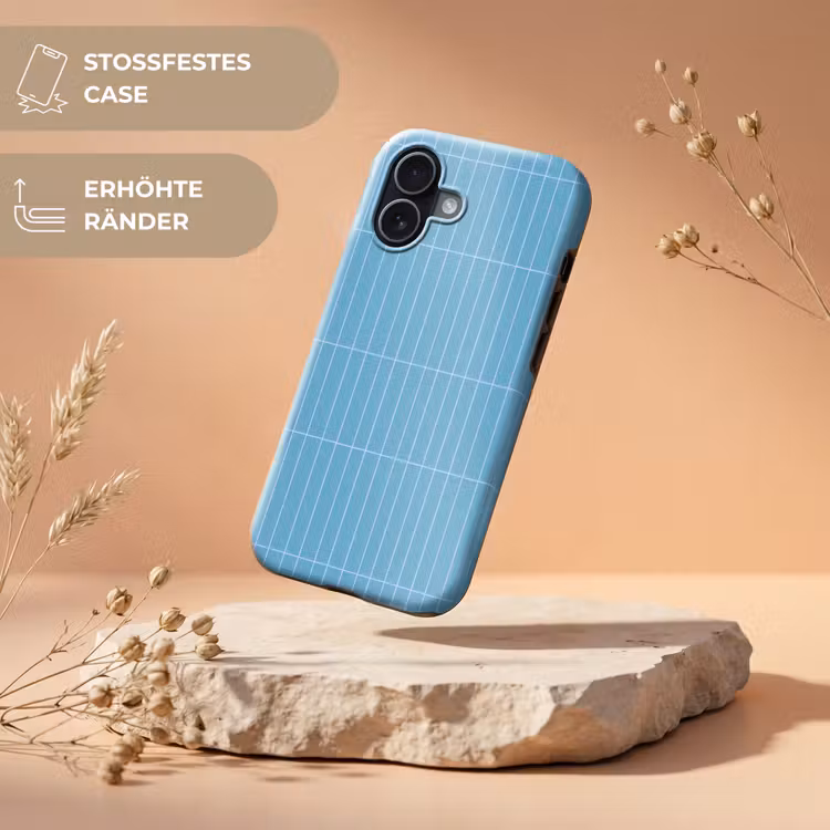 Tegel - Langwerpig - Patroon - Blauw Toughcase MagSafe Apple iPhone 17 klein 1017 -USP_RandenV_DE