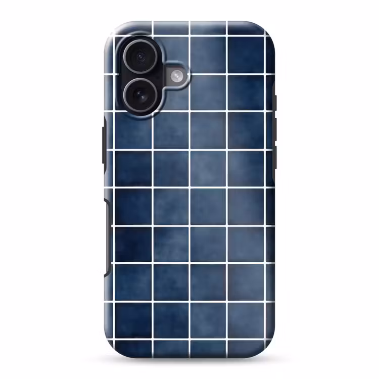 Tegel - Modern - Blauw Toughcase MagSafe Apple iPhone 17 klein 1017 -3d