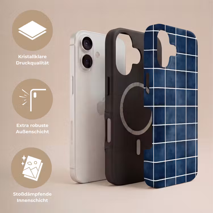 Tegel - Modern - Blauw Toughcase MagSafe Apple iPhone 17 klein 1017 -USP_Lagen_DE