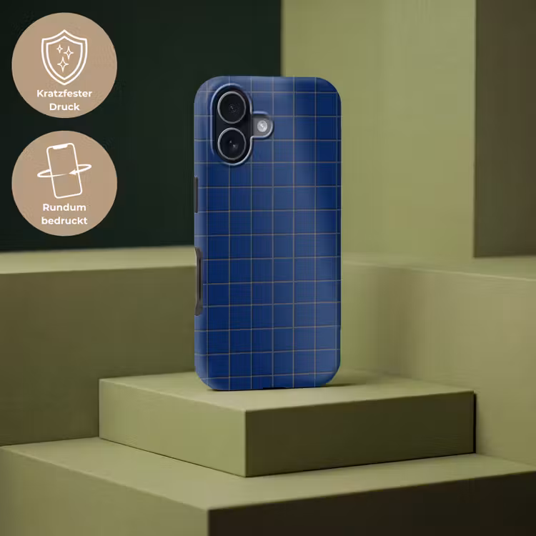 Tegel - Patroon - Blauw Toughcase MagSafe Apple iPhone 17 klein 1017 -USP_PrintM_DE