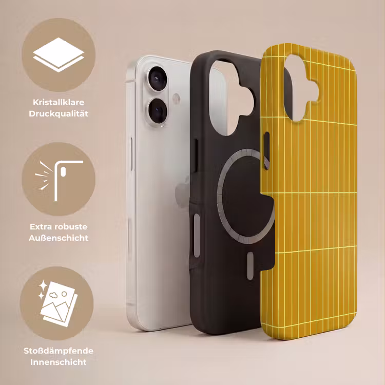 Tegels - Verticaal - Mosterdgeel Toughcase MagSafe Apple iPhone 17 klein 1017 -USP_Lagen_DE